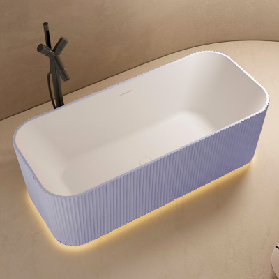 Ванна из искусственного камня ABBER Stein AS9663Violett фиолетовая 170х75х55 см фото в интернет-магазине Русалия