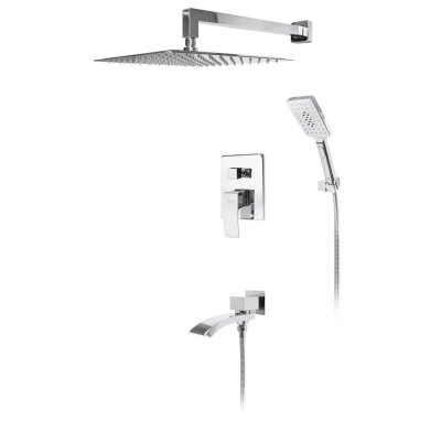 Душевая система встраиваемая Hansberge H6077C, хром фото в интернет-магазине Русалия