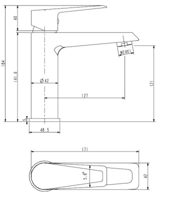 Смеситель для раковин ESKO NEW YORK (NY 26) фото в интернет-магазине Русалия