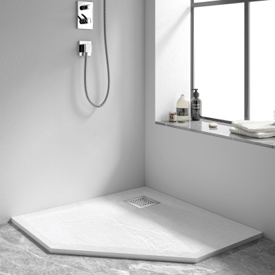 Поддон для душа из искусственного камня VST-4SP9090W, 900*900*25, белый матовый Vincea фото в интернет-магазине Русалия