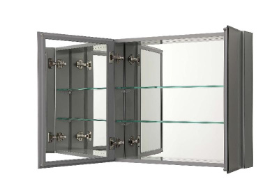 Шкаф зеркало для ванной Aquatek AQ7608-MC прямоугольное, 636*660*134 фото в интернет-магазине Русалия