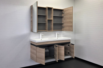 COMFORTY. Зеркало-шкаф "Дуэт-50" дуб натуральный фото в интернет-магазине Русалия