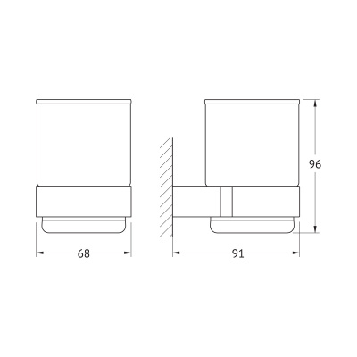 Держатель со стаканом 7721 Schwarz Artwelle фото в интернет-магазине Русалия