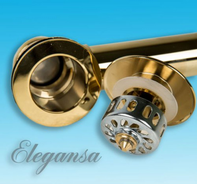 Слив-перелив автоматический золото Elegansa фото в интернет-магазине Русалия