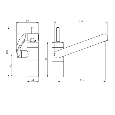 290007264 Arc, смеситель для кухни, никель фото в интернет-магазине Русалия