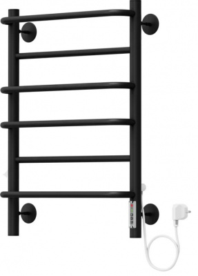 Полотенцесушитель электрический Евромикс П6 450x650, черный (RAL 9005 матовый) 4660059930329 Terminus фото в интернет-магазине Русалия