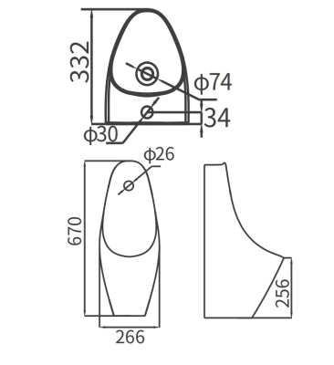 Писсуар ARROW AN639 подвесной фото в интернет-магазине Русалия