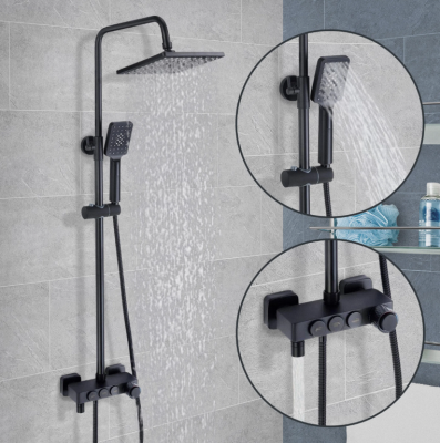 Душевая система S-602042H черный матовый Savol фото в интернет-магазине Русалия