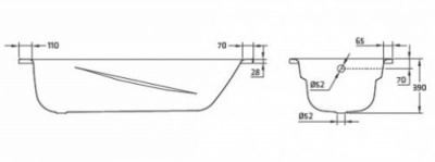 Ванна стальная Universal Anatomica B75U42 с отверстиями под ручки 170х75 BLB фото в интернет-магазине Русалия