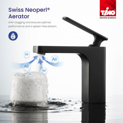 Смеситель для раковины с гигиеническим душем Timo Torne 4360/03G черный фото в интернет-магазине Русалия