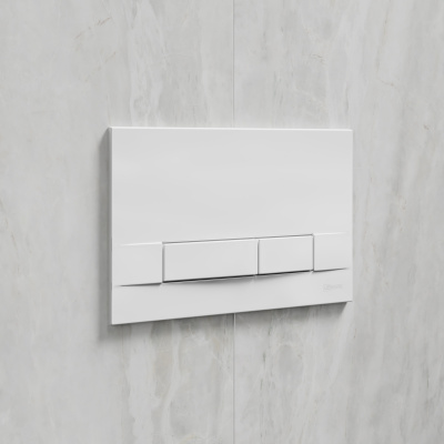 Кнопка смыва Lemark BIT для инсталляции механическая, белый глянец (9804008) фото в интернет-магазине Русалия