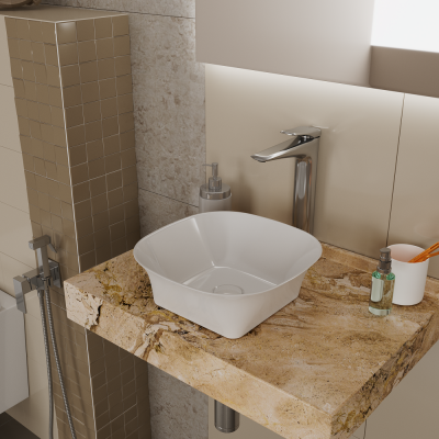 Раковина накладная DK Berlin DT1431016, 305*305*105мм, белый (DT1431016) фото в интернет-магазине Русалия