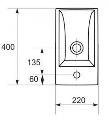 Раковина встраиваемая Como 40 UM-COM40/1 Cersanit фото в интернет-магазине Русалия