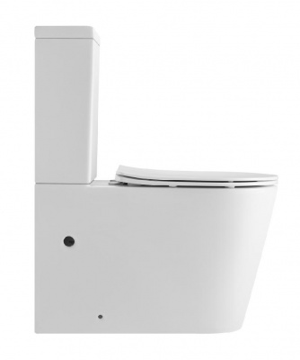 BURGOS ALTO Унитаз напольный безободковый белый, тонкое сиденье дюропласт, soft close IBERICA BLANCA фото в интернет-магазине Русалия