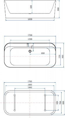 Акриловая ванна Allen Brau Infinity 1 170x80 2.21001.21 белый матовый фото в интернет-магазине Русалия