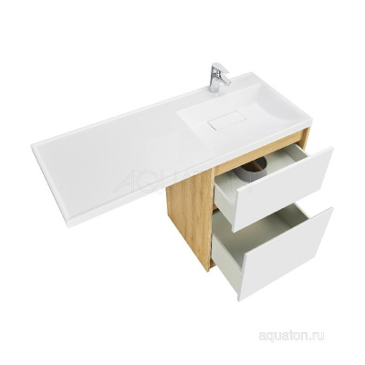 Тумба под раковину AQUATON Лондри 60 Дуб Сантана без фасада 1A266901LH0C0 фото в интернет-магазине Русалия
