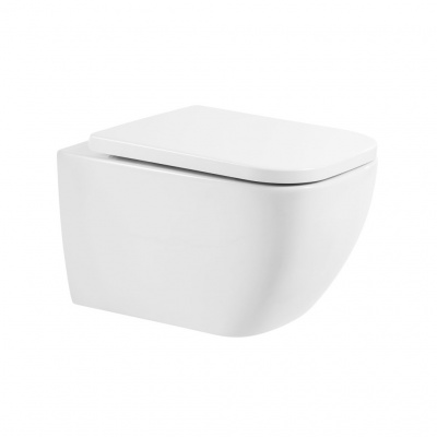 Унитаз подвесной безободковый Alpina BB10100CHR/SC с сиденьем-микролифт Belbagno фото в интернет-магазине Русалия