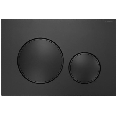 Кнопка смыва AZARIO NEW двойная, пластик, черный матовый (AZ-017.04) фото в интернет-магазине Русалия