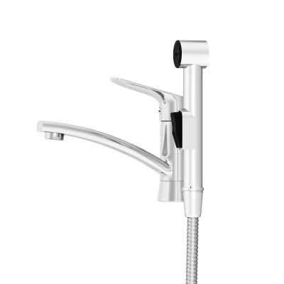 770230001 Jupiter, смеситель с поворотным изливом и гиг. душем, хром фото в интернет-магазине Русалия