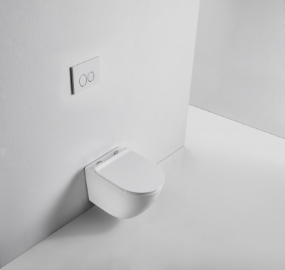 BOND F01-10 Унитаз подвесной безободковый белый с сиденьем с микролифтом фото в интернет-магазине Русалия