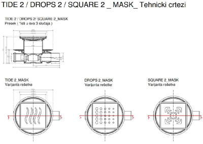 Точечный трап Pestan Confluo Standard 15х15 Tide Mask Gold (13000141) фото в интернет-магазине Русалия