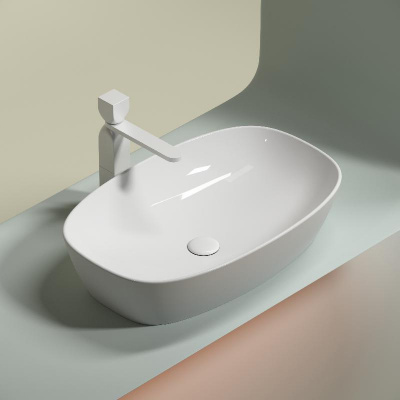 Умывальник чаша накладная овальная Element 600*380*138мм CN6049 Ceramica Nova фото в интернет-магазине Русалия