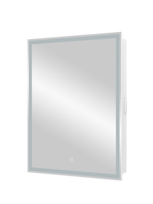 Зеркальный шкаф Allure 550х800 левый, розетка МВК002 Continent фото в интернет-магазине Русалия