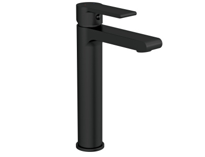 Смеситель высокий для накладной раковины Brasko Black черный А63111 Cersanit фото в интернет-магазине Русалия