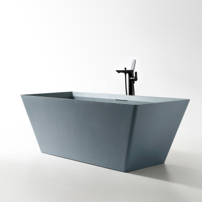 Ванна из искусственного камня ABBER Berlin AM9912G серая матовая 170х75х60 см фото в интернет-магазине Русалия