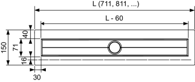 Дренажный канал 700 мм TECE 600700 фото в интернет-магазине Русалия