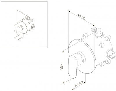F8075000 Like, cмеситель д/душа встраиваемый, шт фото в интернет-магазине Русалия