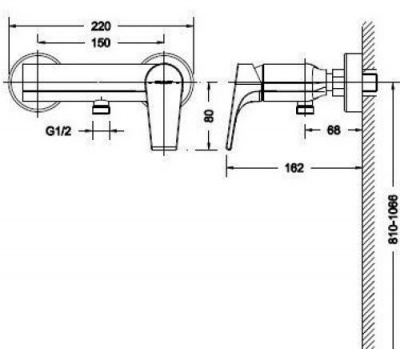 Смеситель для душа Vega F9119177CP-01 Bravat фото в интернет-магазине Русалия