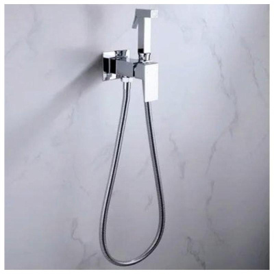 Гигиенический душ со смесителем встраиваемый Grocenberg GB002CR, хром фото в интернет-магазине Русалия