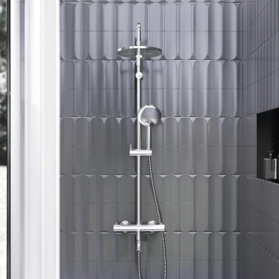 977810000 Jupiter душевая система ванна/ душ, с ТМС смесителем, хром фото в интернет-магазине Русалия