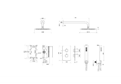 Set 3 в 1 душевой комплект AQUATEK, матовый черный AQ1376MB ЕВРОПА фото в интернет-магазине Русалия