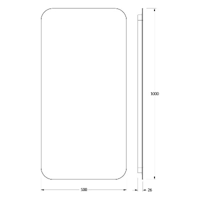 Зеркало  с LED-подсветкой настенное OPTI DEFESTO 50x100 см, DF 2815R фото в интернет-магазине Русалия