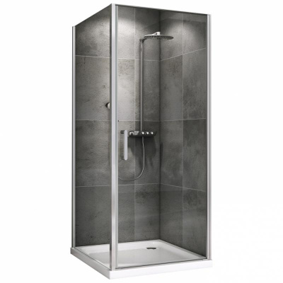 Душевой уголок ABBER Sonnenstrand AG04090-S90 90х90 квадрат, профиль хром, прозрачное стекло фото в интернет-магазине Русалия