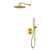 Термостатическая душевая система скрытого монтажа WHITECROSS Y YSET08GLB (брашированное золото) фото в интернет-магазине Русалия