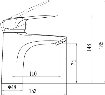 Смеситель Fmark для раковины (FM1004) фото в интернет-магазине Русалия