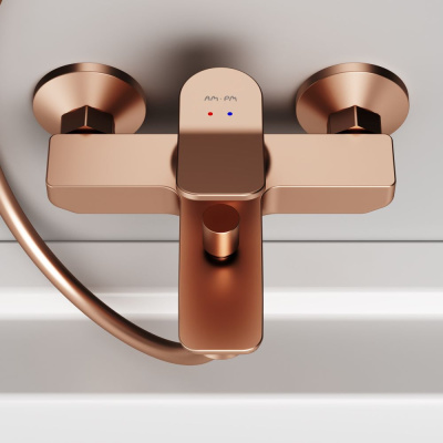 F85A10044 X-Joy, смеситель д/ванны/душа, роз. золото AM.PM фото в интернет-магазине Русалия