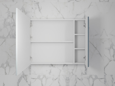 Зеркальный шкаф «Стокгольм» 80 см графит софт ЛС-00002325 Style Line фото в интернет-магазине Русалия