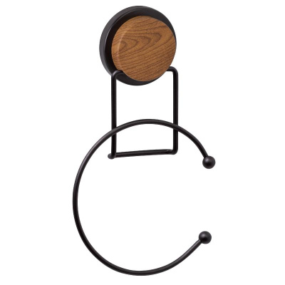 Полотенцедержатель FIXSEN MAGIC WOOD FX-46011, черный, коричневый фото в интернет-магазине Русалия