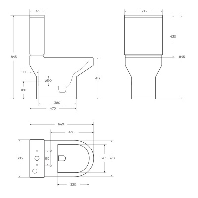 Унитаз безободковый BB339CPR с бачком BB339T Norma Belbagno фото в интернет-магазине Русалия