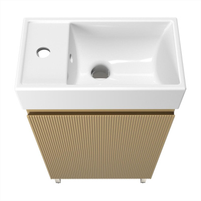 Тумба с раковиной WC Area 40 см матовый бежевый 221803004 Wellsee фото в интернет-магазине Русалия