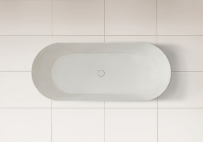 Ванна из искусственного камня ABBER Stein AS9622 белая матовая 165х70х52 см фото в интернет-магазине Русалия