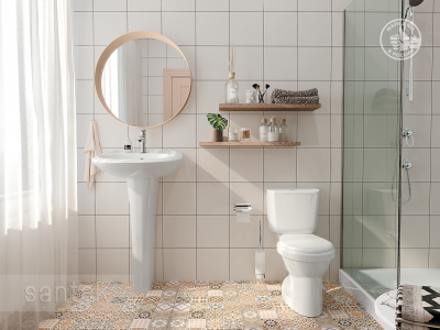 Раковина Santek Бриз 55 отверстие под смеситель 1WH110460 фото в интернет-магазине Русалия