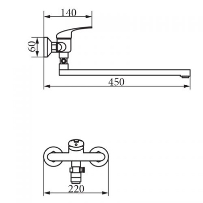 Смеситель для ванны Triumph Chromo VR.TRM-2705.CR Veragio фото в интернет-магазине Русалия