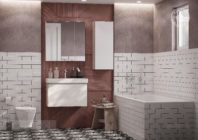 Зеркальный шкаф AQUATON Асти 70 белый 1A263402AX010 фото в интернет-магазине Русалия