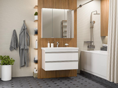 Тумба Ингрид 90 подвесная с раковиной Misty Алиса 90 Misty фото в интернет-магазине Русалия