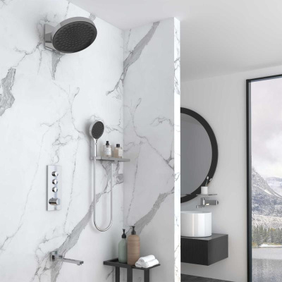 Душевой комплект VSFW-433TI3RCH встраиваемый, термостатический, трехрежимный, хром Vincea фото в интернет-магазине Русалия